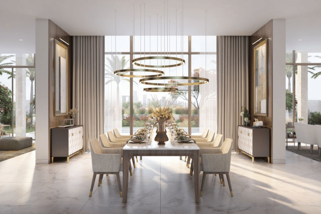 المساحة الداخلية لغرفة الطعام